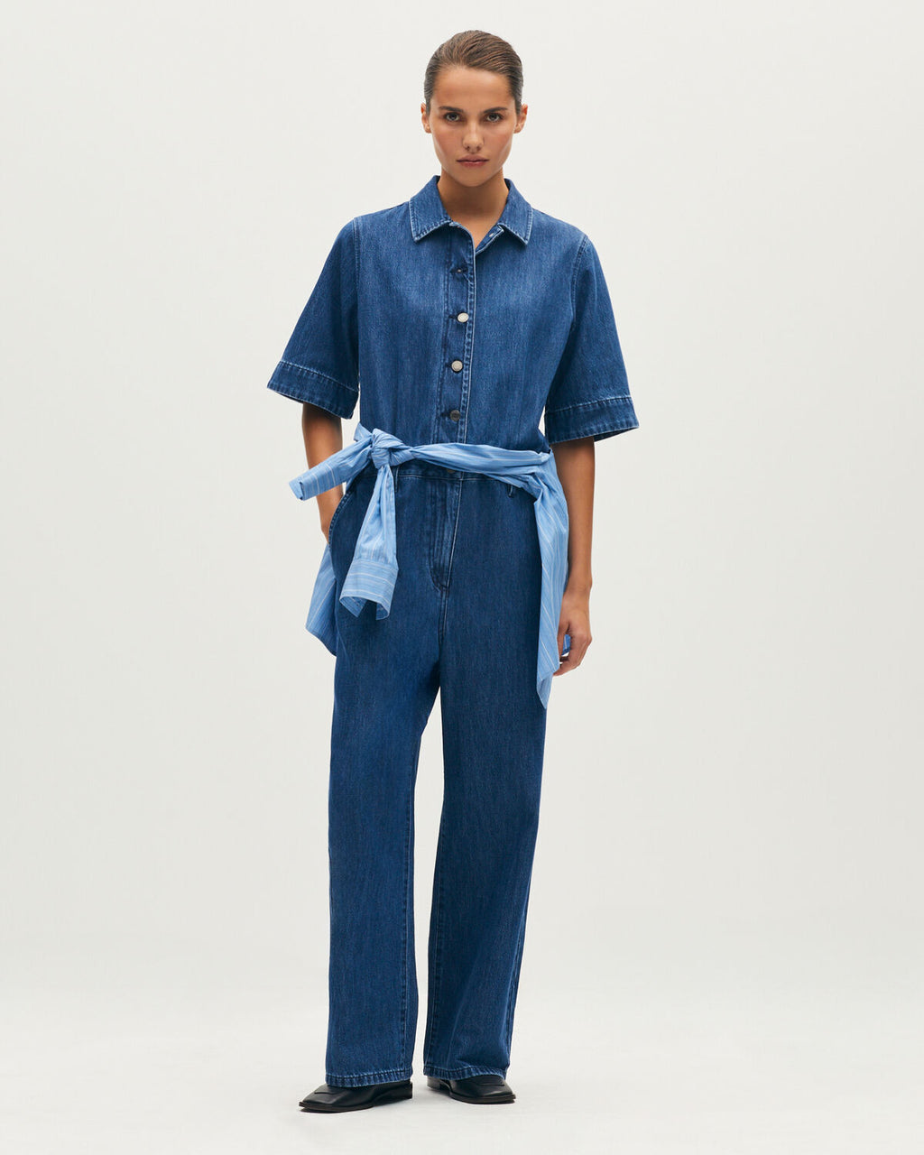 Combinaison en denim - L650 MEDIUM BLUE - 2