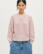 Pull col rond en coton - L102 MEL GARDENIA PINK - 1