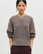Pull col rond en coton - L341 MEL ALBORE CHOCO - 1