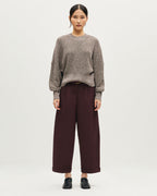 Pull col rond en coton - L341 MEL ALBORE CHOCO - 2