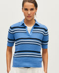 Polo en maille point fantaisie - L640 ST BLUE BLACK - 1