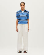 Polo en maille point fantaisie - L640 ST BLUE BLACK - 2