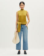 Pull sans manches en cachemire  - L471 BROWN GOLD ECRU - 2