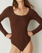 Body dos ouvert HEATTECH™ RIB CACHEMIRE - marron - 1