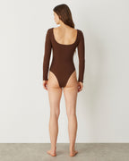 Body dos ouvert HEATTECH™ RIB CACHEMIRE - marron - 2