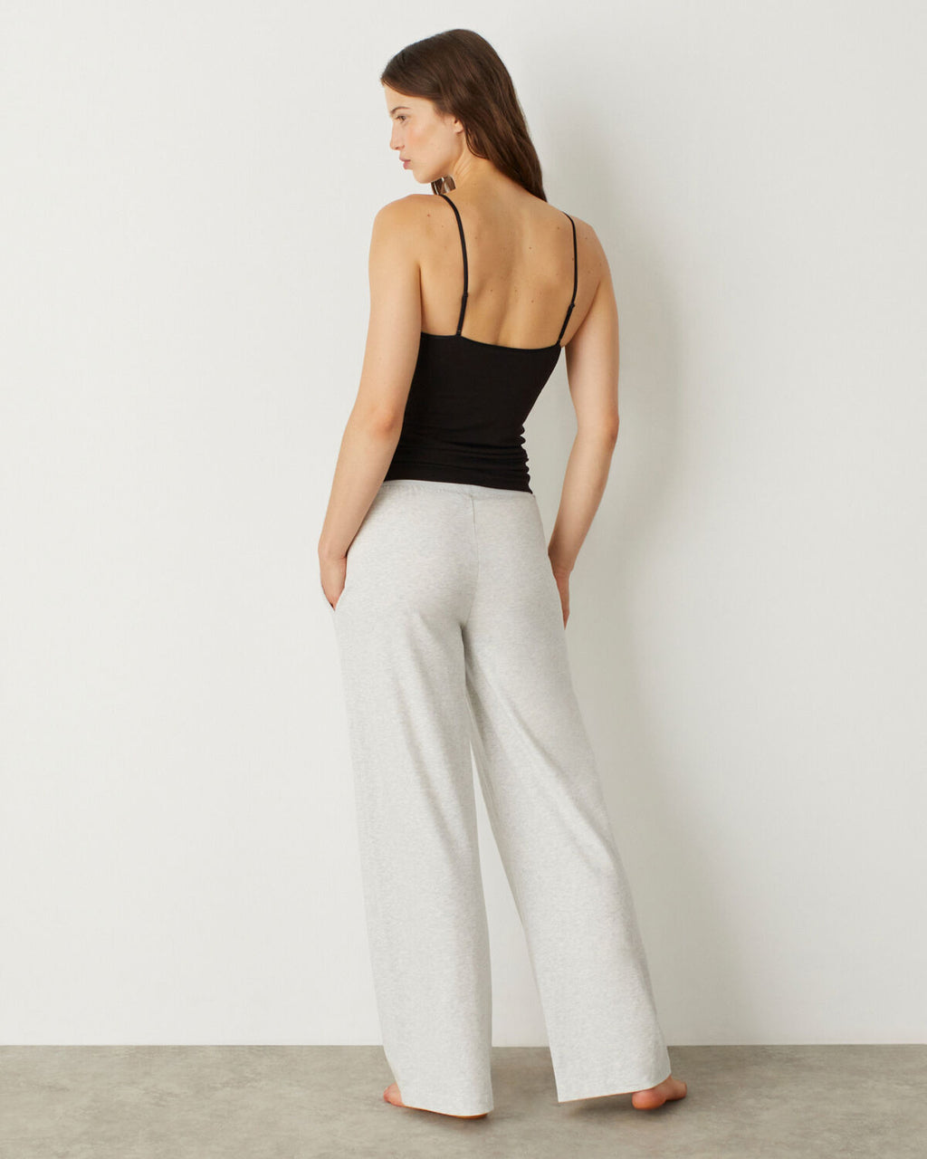 Caraco à soutien-gorge intégré HEATTECH™ RIB CACHEMIRE - Noir - 2